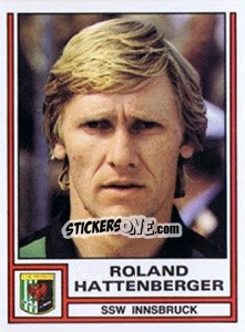 Sticker Roland Hattenberger - Österreichische Fußball-Bundesliga 1982-1983 - Panini