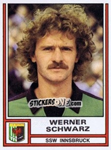 Sticker Werner Schwarz - Österreichische Fußball-Bundesliga 1982-1983 - Panini
