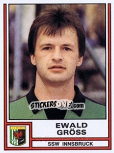 Sticker Ewald Gröss - Österreichische Fußball-Bundesliga 1982-1983 - Panini