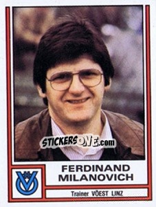 Sticker Ferdinand Milanovich (trainer) - Österreichische Fußball-Bundesliga 1982-1983 - Panini