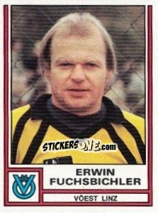 Cromo Erwin Fuchsbichler - Österreichische Fußball-Bundesliga 1982-1983 - Panini