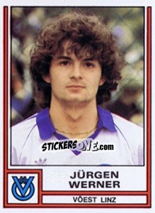 Sticker Jürgen Werner - Österreichische Fußball-Bundesliga 1982-1983 - Panini