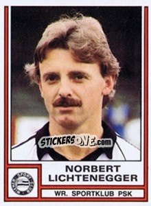 Sticker Norbert Lichtenegger - Österreichische Fußball-Bundesliga 1982-1983 - Panini