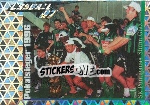 Figurina Pokalsieger 1996 (SK Puntigamer Sturm Graz) - Österreichische Fußball-Bundesliga 1996-1997 n. 3 - Panini