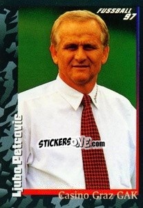Sticker Ljubo Petrovic - Österreichische Fußball-Bundesliga 1996-1997 - Panini