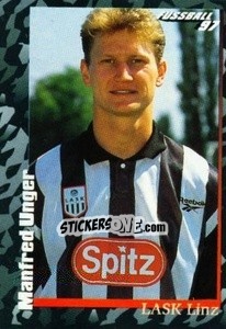 Sticker Manfred Unger - Österreichische Fußball-Bundesliga 1996-1997 n. 134 - Panini
