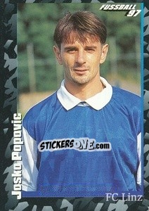 Sticker Josko Popovic - Österreichische Fußball-Bundesliga 1996-1997 - Panini