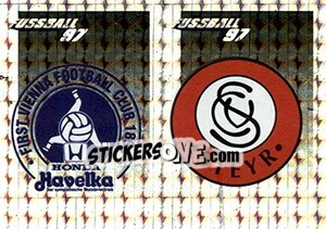 Cromo Wappen (Honda Havelka Vienna - SK Vorwärts Steyr) - Österreichische Fußball-Bundesliga 1996-1997 - Panini