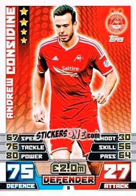 Cromo Andrew Considine - SPFL 2014-2015. Match Attax - Topps