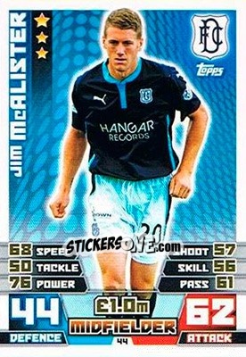 Sticker Jim McAlister - SPFL 2014-2015. Match Attax n. 44 - Topps
