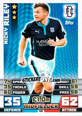 Sticker Nicky Riley - SPFL 2014-2015. Match Attax - Topps