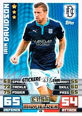 Cromo Iain Davidson - SPFL 2014-2015. Match Attax n. 46 - Topps