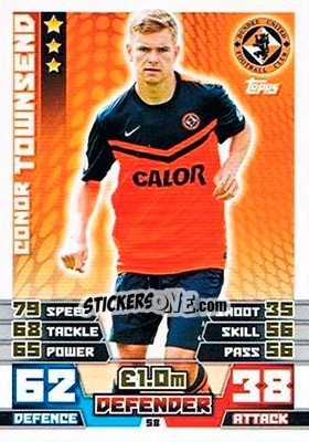 Sticker Conor Townsend - SPFL 2014-2015. Match Attax n. 58 - Topps