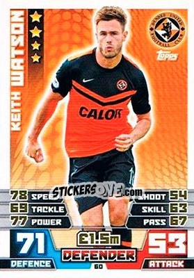 Sticker Keith Watson - SPFL 2014-2015. Match Attax n. 60 - Topps
