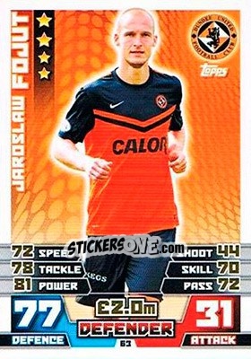 Sticker Jaroslaw Fojut - SPFL 2014-2015. Match Attax n. 63 - Topps