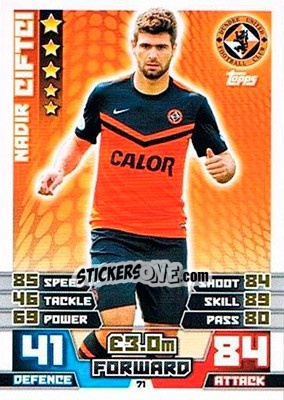 Sticker Nadir Ciftci - SPFL 2014-2015. Match Attax n. 71 - Topps