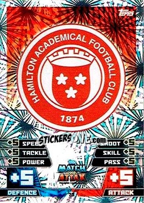 Sticker Club Badge - SPFL 2014-2015. Match Attax - Topps