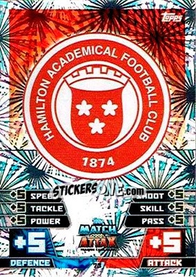 Sticker Club Badge - SPFL 2014-2015. Match Attax n. 73 - Topps