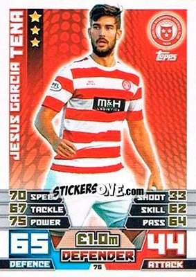 Sticker Jesus Garcia Tena - SPFL 2014-2015. Match Attax n. 76 - Topps
