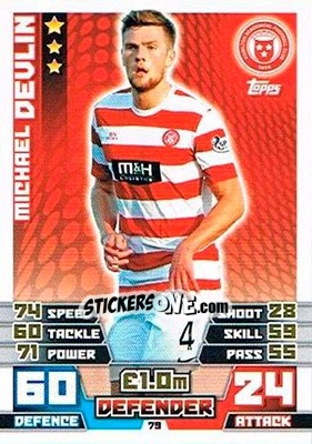 Figurina Michael Devlin - SPFL 2014-2015. Match Attax - Topps