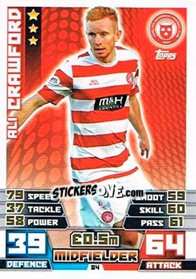 Sticker Ali Crawford - SPFL 2014-2015. Match Attax n. 84 - Topps