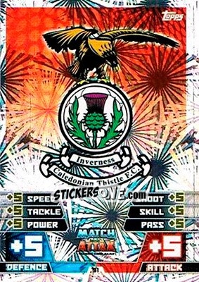 Sticker Club Badge - SPFL 2014-2015. Match Attax n. 91 - Topps