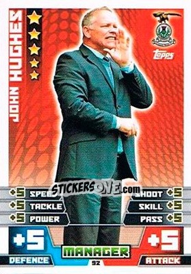 Sticker John Hughes - SPFL 2014-2015. Match Attax n. 92 - Topps