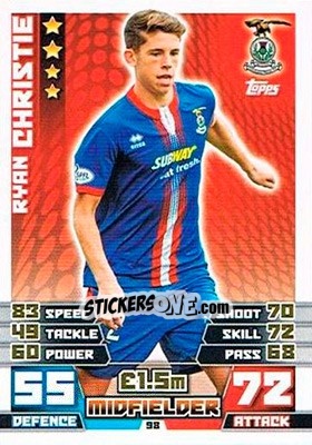 Sticker Ryan Christie - SPFL 2014-2015. Match Attax n. 98 - Topps