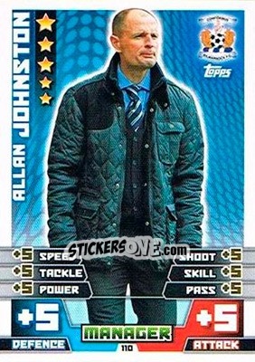Sticker Allan Johnston - SPFL 2014-2015. Match Attax n. 110 - Topps