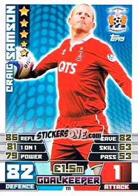 Cromo Craig Samson - SPFL 2014-2015. Match Attax - Topps