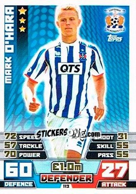 Sticker Mark O'Hara - SPFL 2014-2015. Match Attax n. 113 - Topps