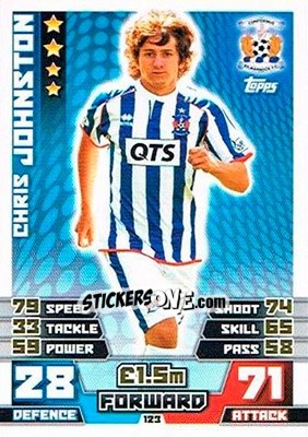 Cromo Chris Johnston - SPFL 2014-2015. Match Attax n. 123 - Topps