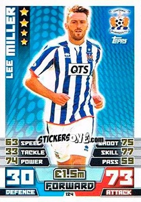 Sticker Lee Miller - SPFL 2014-2015. Match Attax n. 124 - Topps