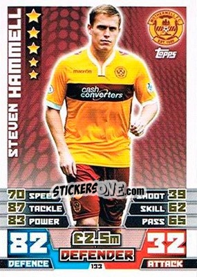 Sticker Steven Hammell - SPFL 2014-2015. Match Attax n. 133 - Topps