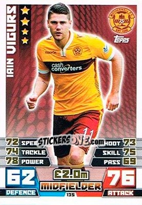 Sticker Iain Vigurs - SPFL 2014-2015. Match Attax n. 135 - Topps