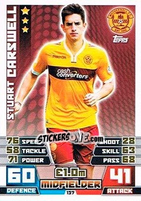 Cromo Stuart Carswell - SPFL 2014-2015. Match Attax - Topps