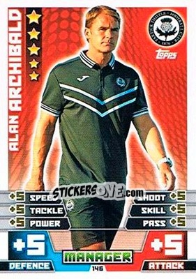 Sticker Alan Archibald - SPFL 2014-2015. Match Attax n. 146 - Topps