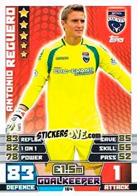 Sticker Antonio Reguero - SPFL 2014-2015. Match Attax n. 164 - Topps