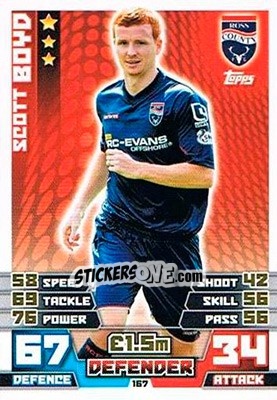 Sticker Scott Boyd - SPFL 2014-2015. Match Attax n. 167 - Topps