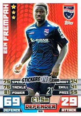 Sticker Ben Frempah - SPFL 2014-2015. Match Attax n. 168 - Topps