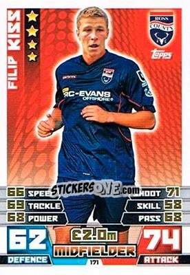 Sticker Filip Kiss - SPFL 2014-2015. Match Attax n. 171 - Topps