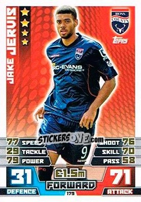 Sticker Jake Jervis - SPFL 2014-2015. Match Attax n. 179 - Topps
