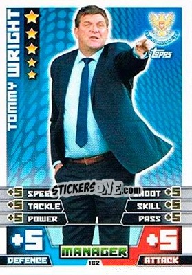 Sticker Tommy Wright - SPFL 2014-2015. Match Attax n. 182 - Topps