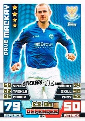 Sticker Dave Mackay - SPFL 2014-2015. Match Attax n. 184 - Topps