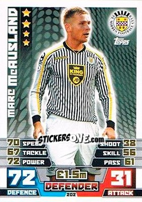 Sticker Marc McAusland - SPFL 2014-2015. Match Attax n. 202 - Topps