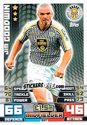 Sticker Jim Goodwin - SPFL 2014-2015. Match Attax n. 207 - Topps