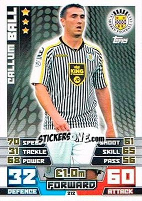 Sticker Callum Bell - SPFL 2014-2015. Match Attax - Topps