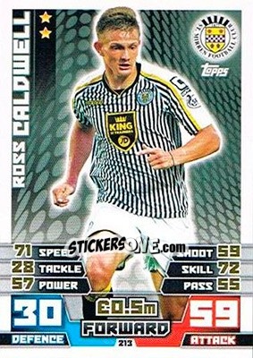 Sticker Ross Caldwell - SPFL 2014-2015. Match Attax n. 213 - Topps