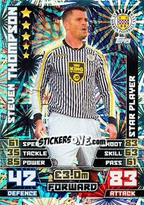 Sticker Steven Thompson - SPFL 2014-2015. Match Attax n. 214 - Topps