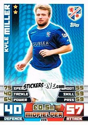 Cromo Kyle Miller - SPFL 2014-2015. Match Attax - Topps